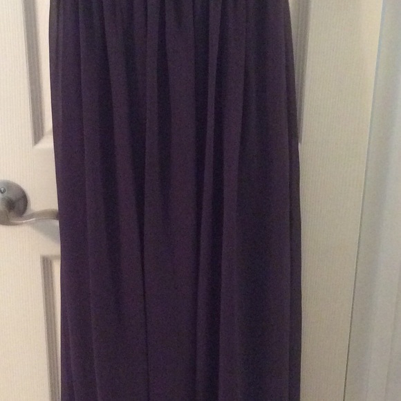 Bill Levkoff long purple bridesmaid dress size 4 - Picture 4 of 5